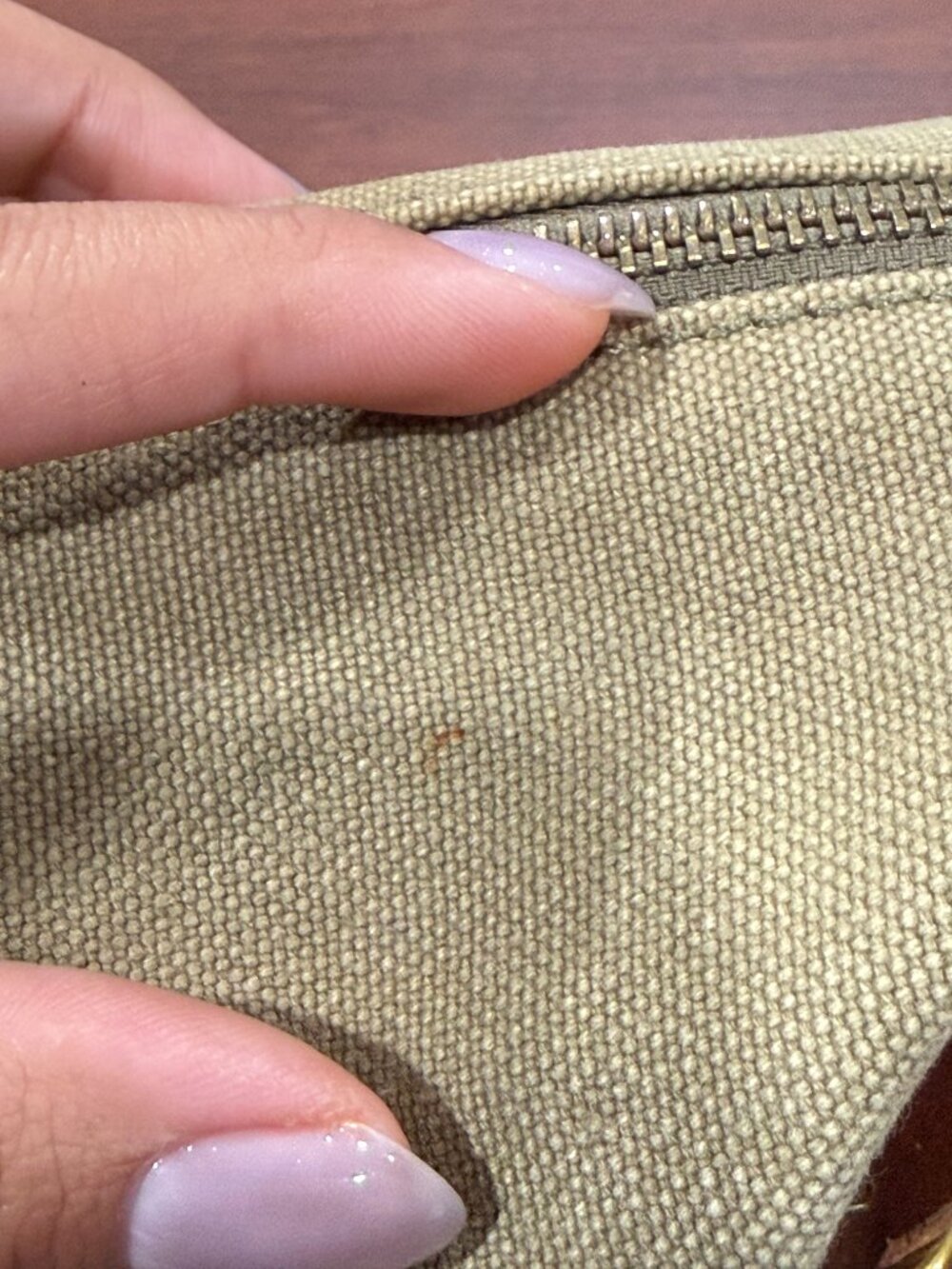 Madewell - The Canvas Sling Bag Leather Strap Olive Green Minimalist - Picture 9 of 11